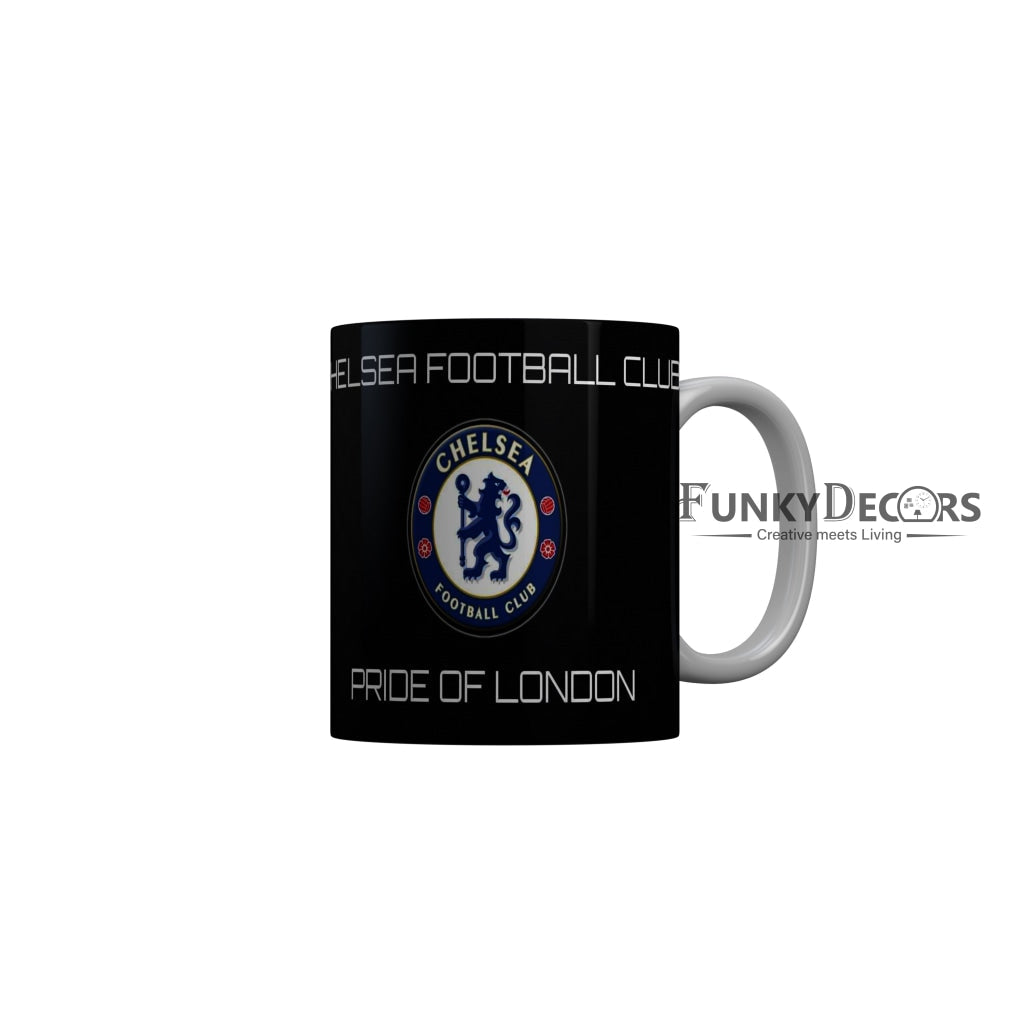 FunkyDecors Chelsea Football Club Pride of London Black Ceramic Coffee Mug