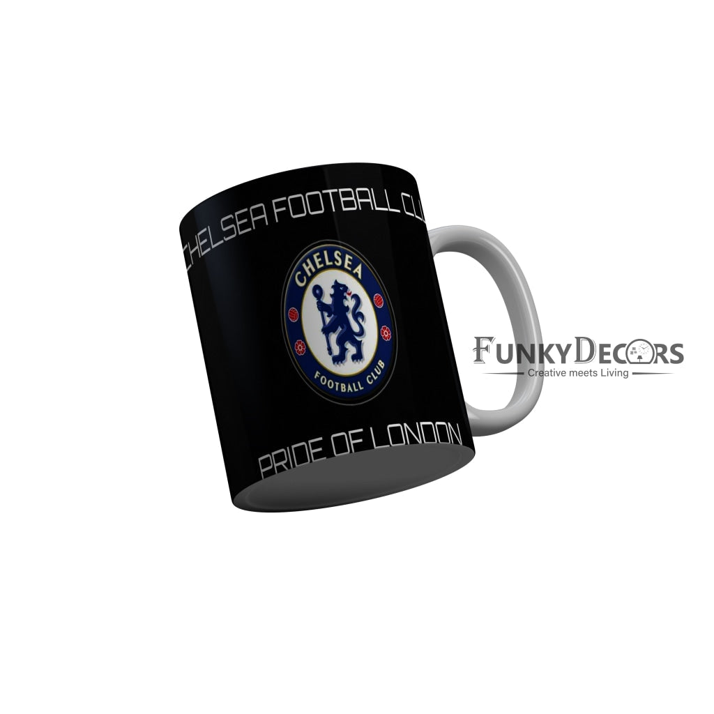 FunkyDecors Chelsea Football Club Pride of London Black Ceramic Coffee Mug