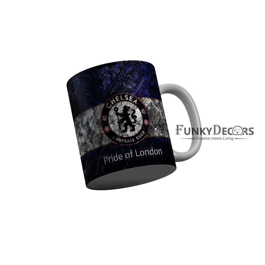 FunkyDecors Chelsea Football Club Pride of London Blue Ceramic Coffee Mug
