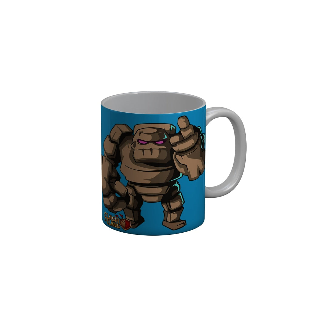 FunkyDecors Clash Of Clans Blue Ceramic Coffee Mug, 350 ml