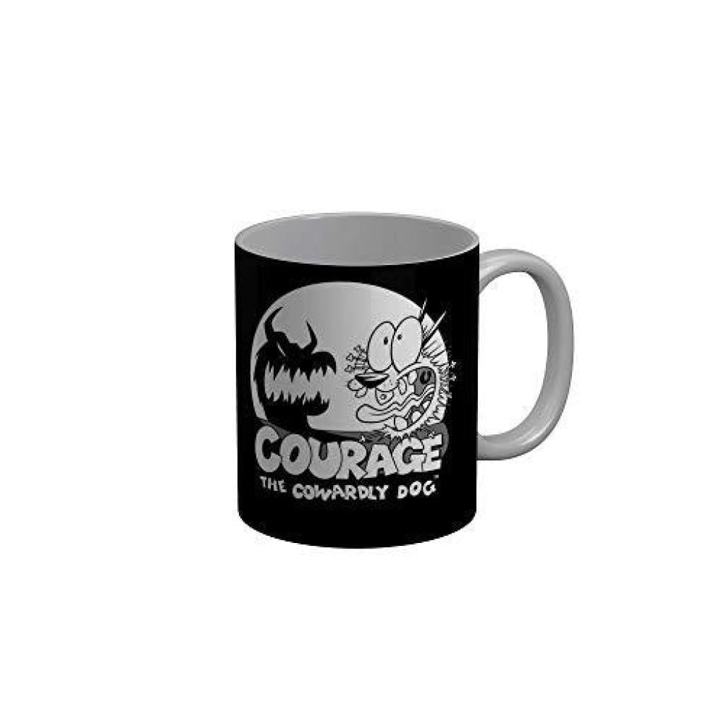 Funkydecors Courage The Cowardly Dog Cartoon Ceramic Mug 350 Ml Multicolor Mugs