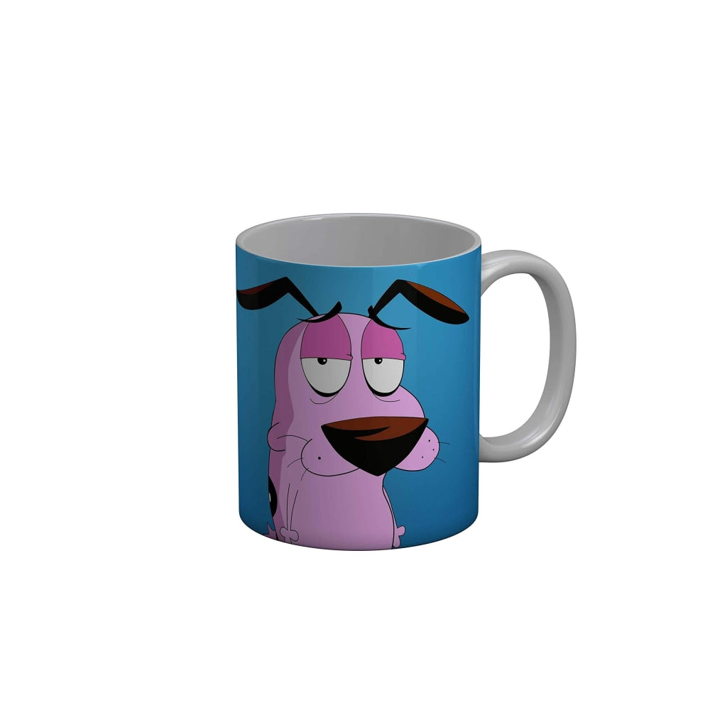 Funkydecors Courage The Cowardly Dog Cartoon Ceramic Mug 350 Ml Multicolor Mugs