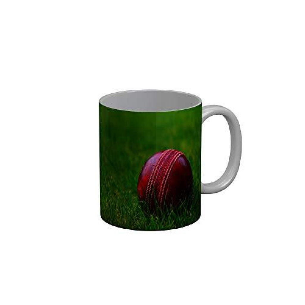 Funkydecors Cricket Ball Ceramic Mug 350 Ml Multicolor Mugs