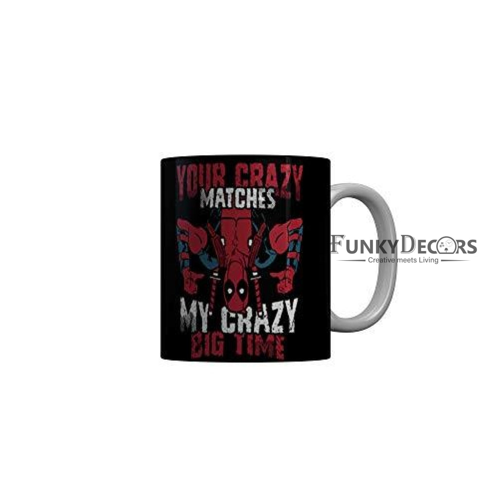 Funkydecors Deadpool Cartoon Ceramic Mug 350 Ml Multicolor Mugs