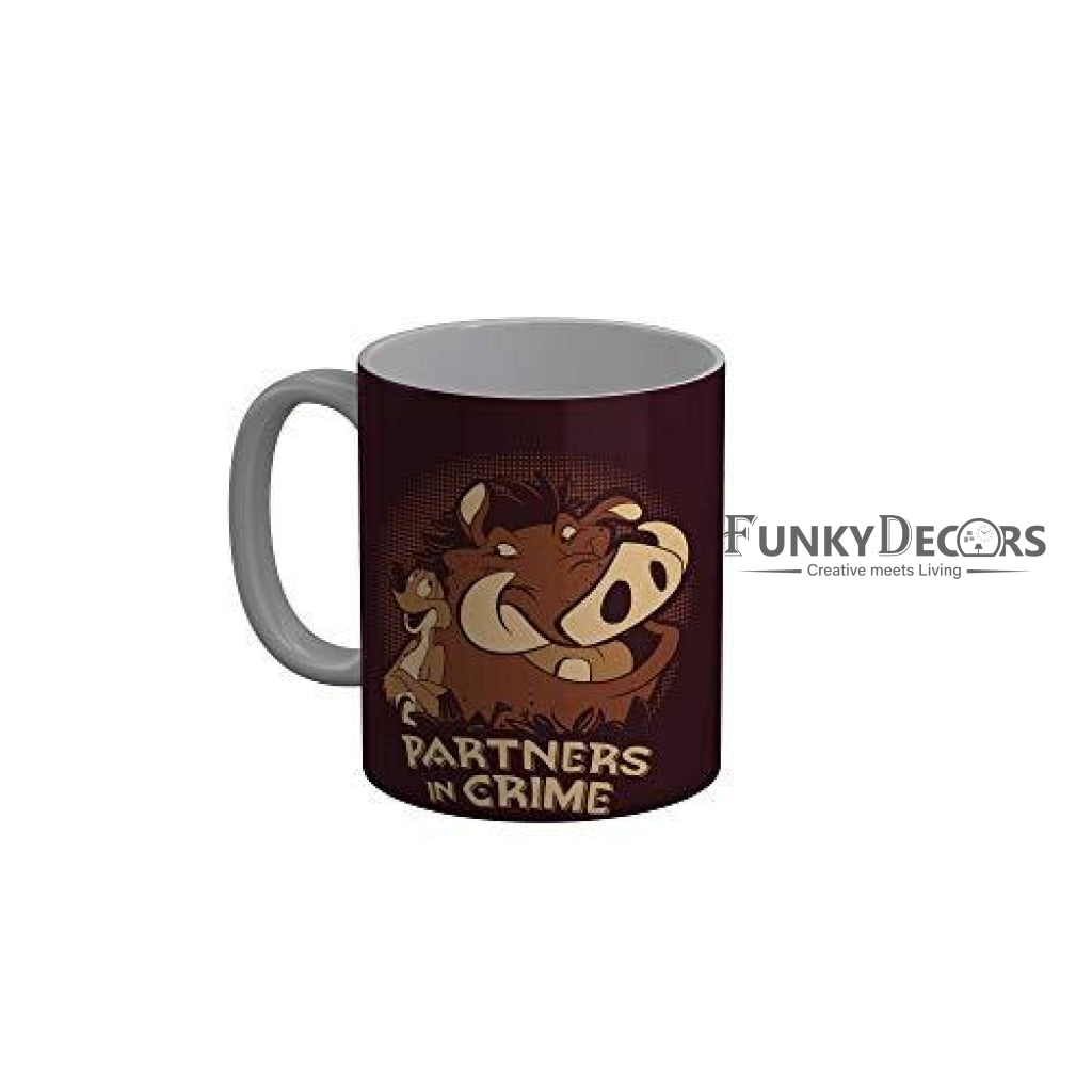 Funkydecors Disney Cartoon Ceramic Mug 350 Ml Multicolor Mugs