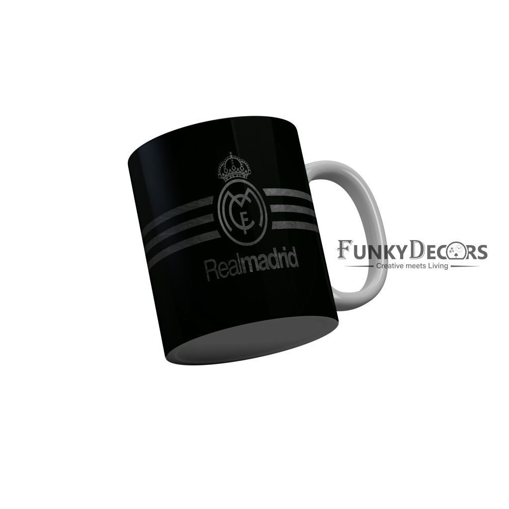 FunkyDecors FC Realmadrid Black Ceramic Coffee Mug