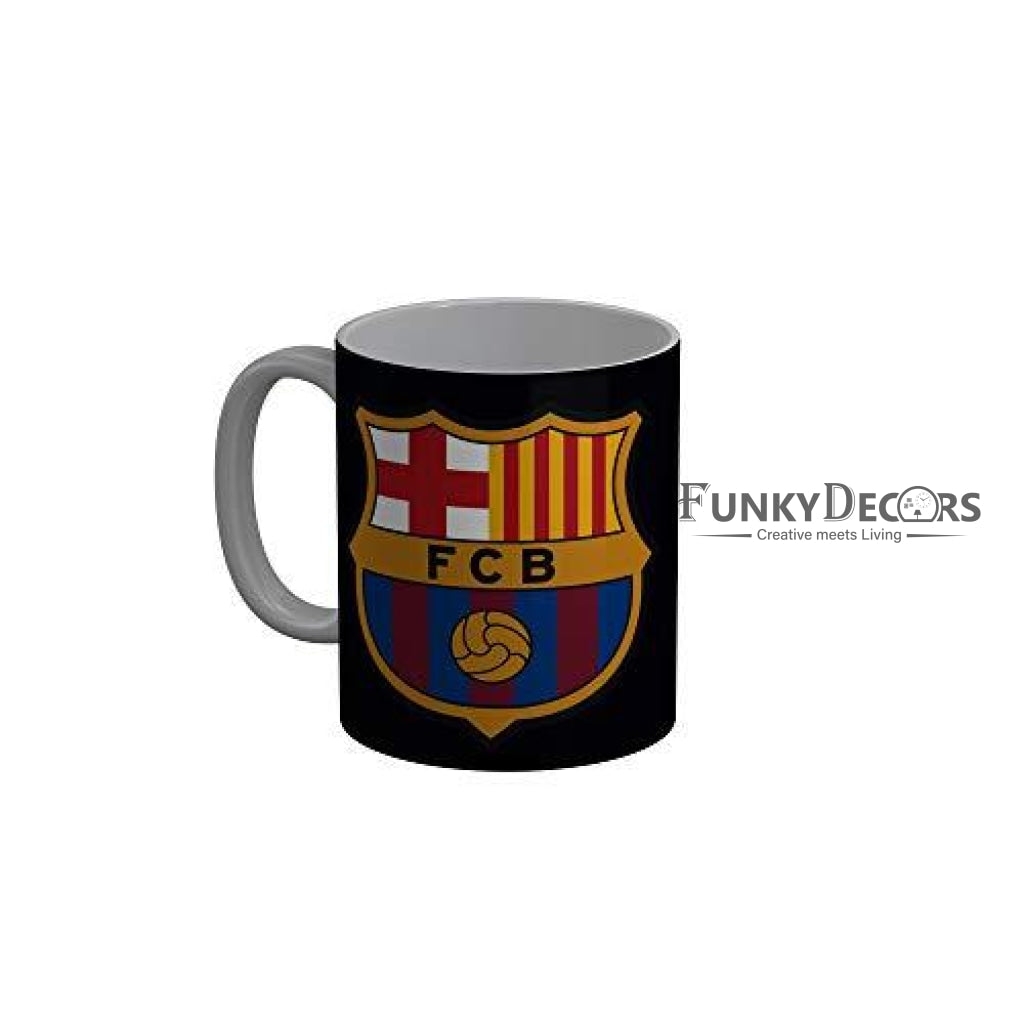 Funkydecors Fcb Black Ceramic Coffee Mug 350 Ml Mugs