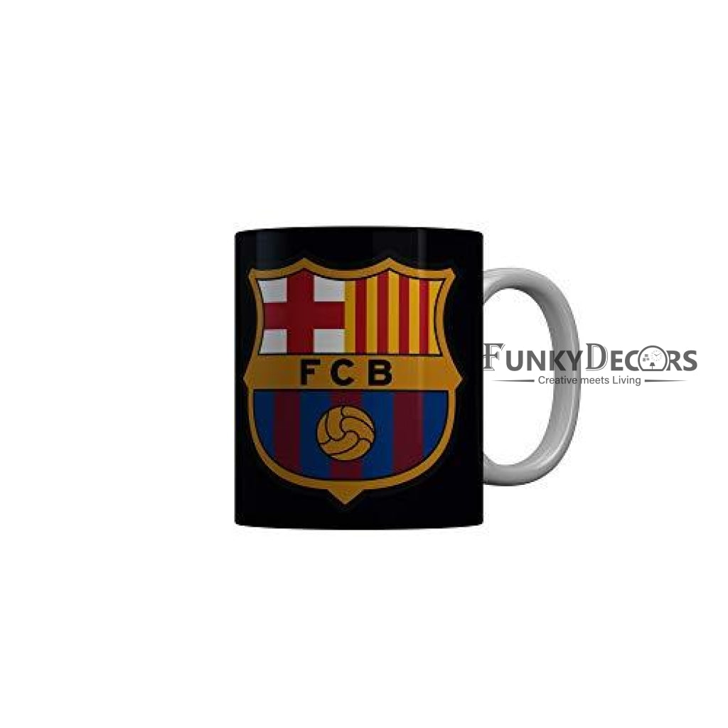 Funkydecors Fcb Black Ceramic Coffee Mug 350 Ml Mugs