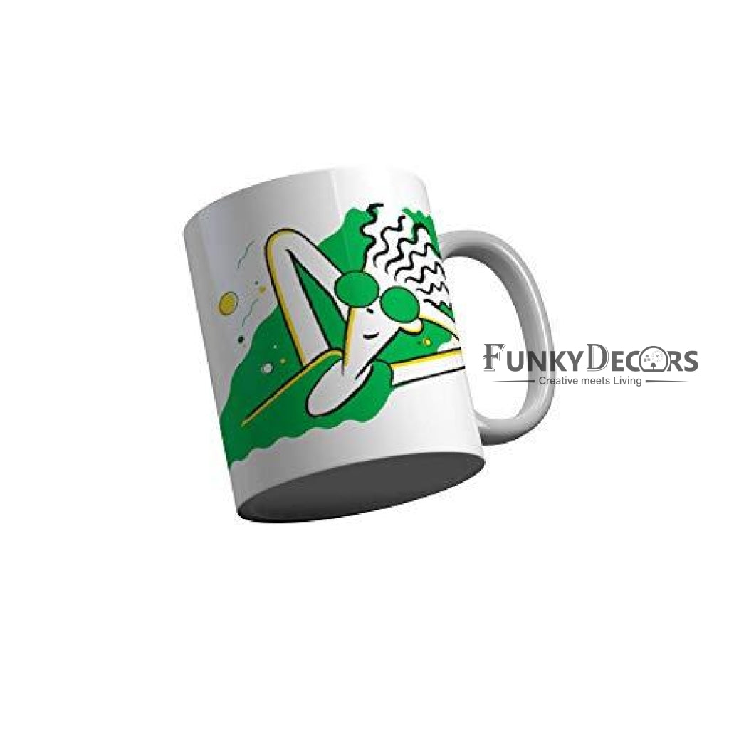 Funkydecors Food Lover Ceramic Mug 350 Ml Multicolor Mugs