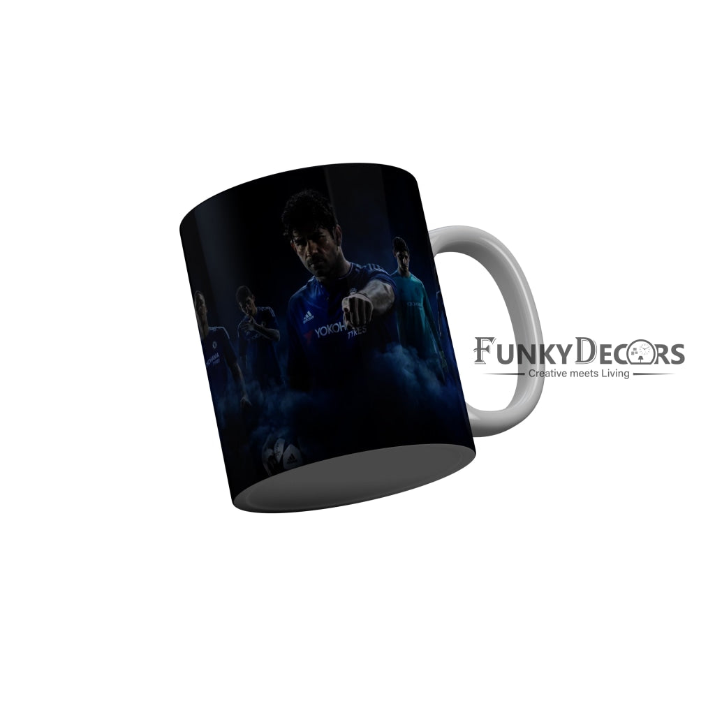 FunkyDecors Football Team Players Black Ceramic Coffee Mug