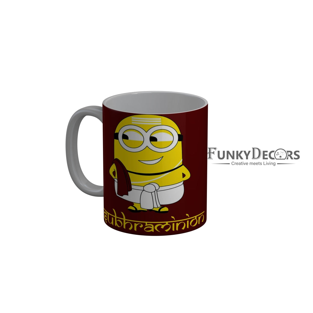 FunkyDecors Funny Cute Minion Ceramic Coffee Mug, 350 ml
