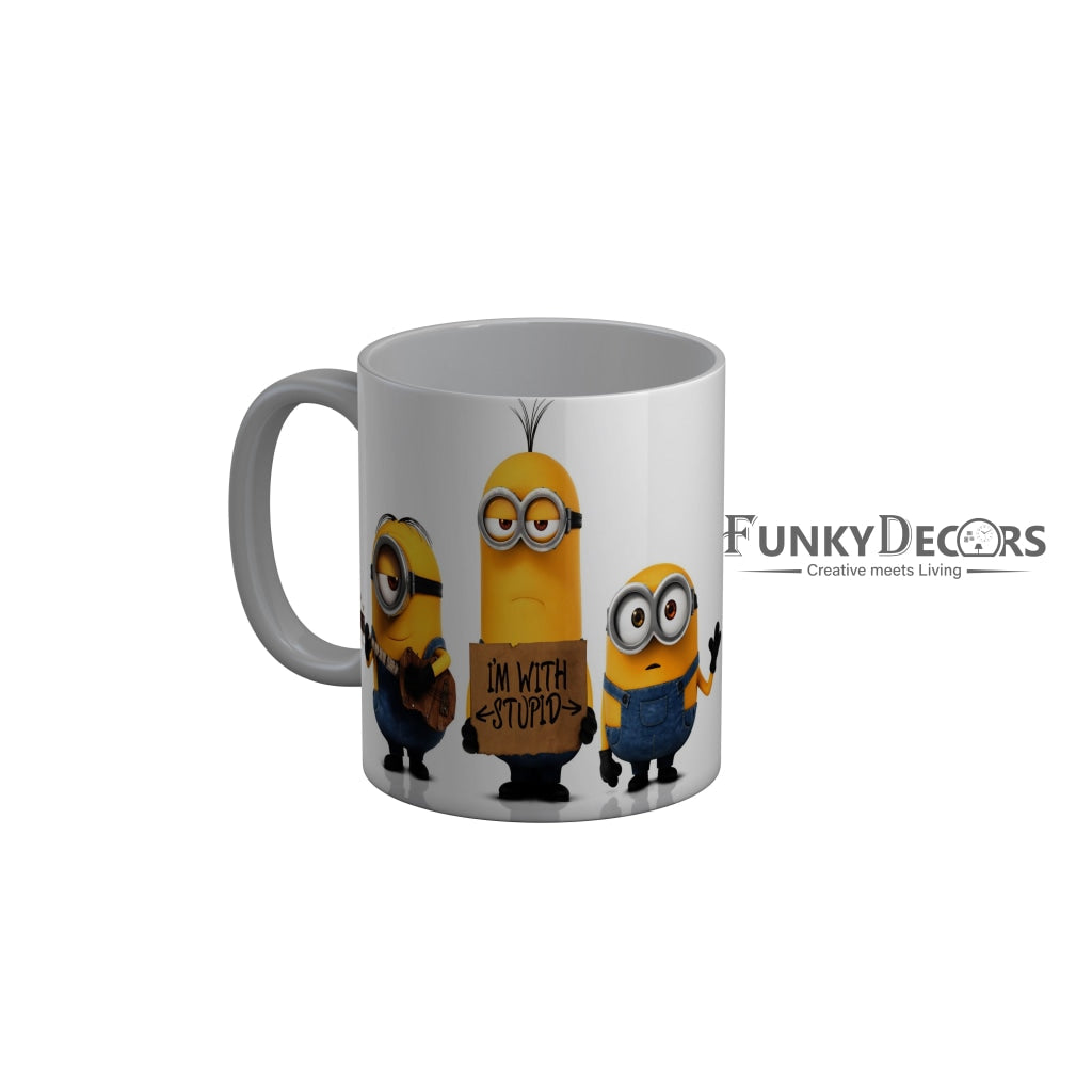 FunkyDecors Funny Minions Cartoon Ceramic Coffee Mug