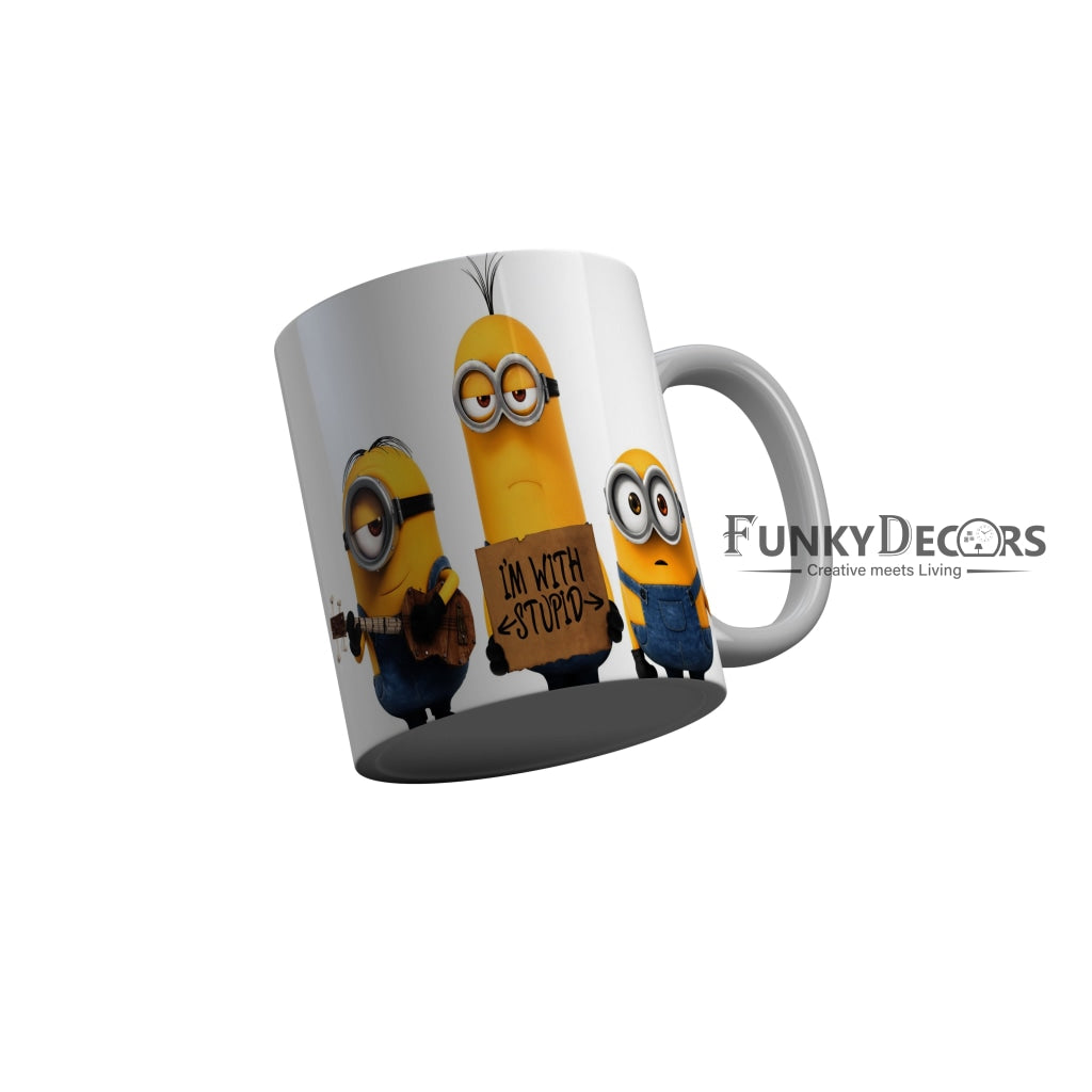 FunkyDecors Funny Minions Cartoon Ceramic Coffee Mug