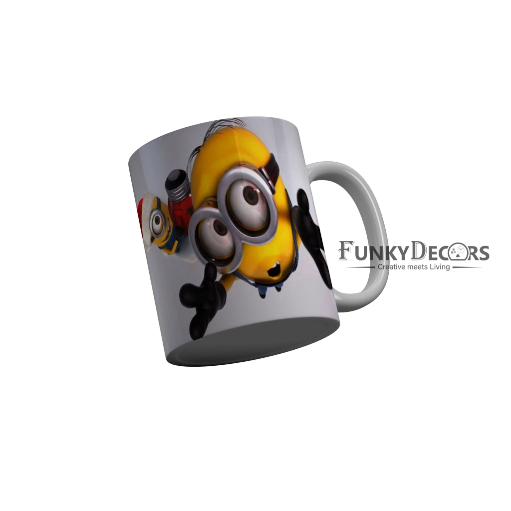 FunkyDecors Funny Minions Cartoon Ceramic Coffee Mug