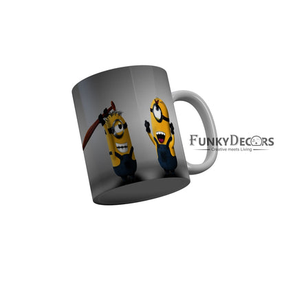 FunkyDecors Funny Minions Cartoon Ceramic Coffee Mug
