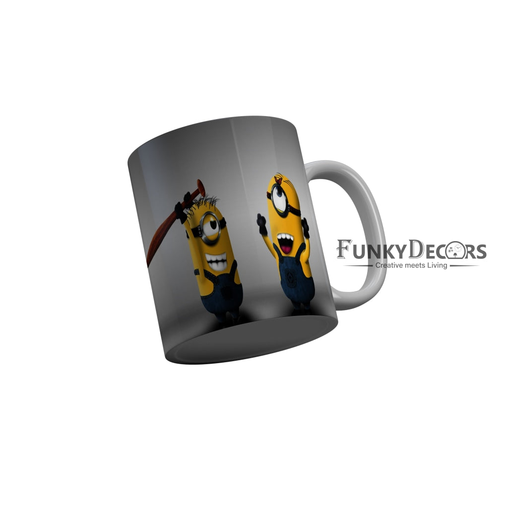 FunkyDecors Funny Minions Cartoon Ceramic Coffee Mug