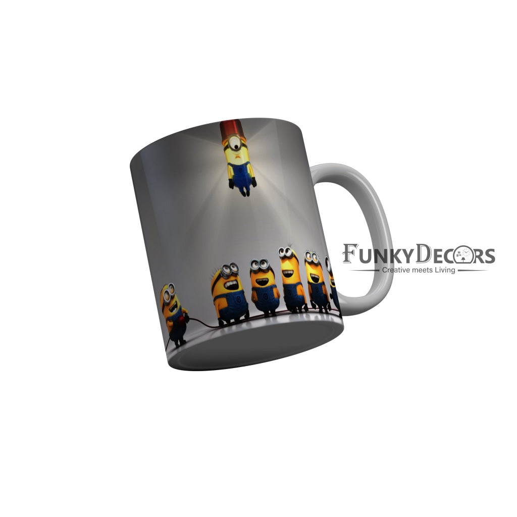 FunkyDecors Funny Minions Cartoon Ceramic Coffee Mug