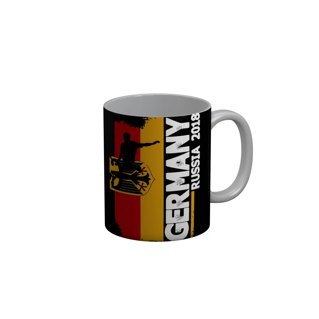 FunkyDecors Germany Russia 208 Black Quotes Ceramic Coffee Mug, 350 ml