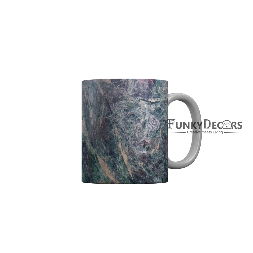 FunkyDecors Grey Marble Pattern Ceramic Coffee Mug