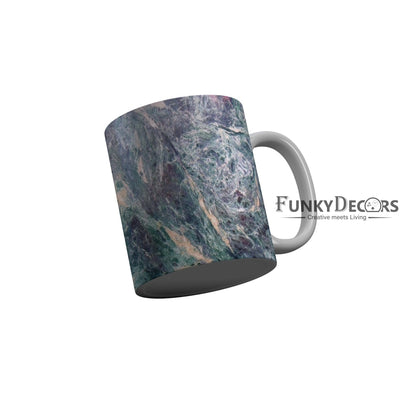 FunkyDecors Grey Marble Pattern Ceramic Coffee Mug