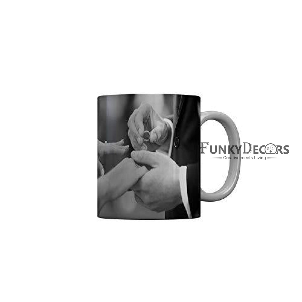 Funkydecors Happy 1St Anniversary Ceramic Mug 350 Ml Multicolor Mugs