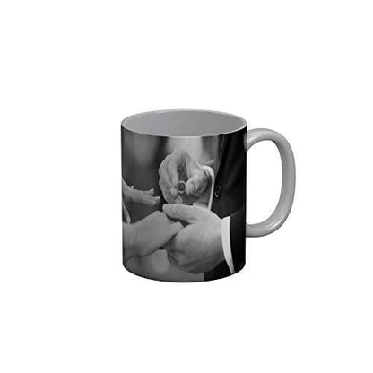 Funkydecors Happy 1St Anniversary Ceramic Mug 350 Ml Multicolor Mugs