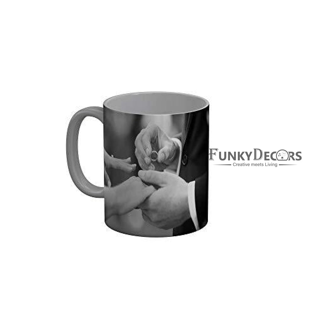 Funkydecors Happy 1St Anniversary Ceramic Mug 350 Ml Multicolor Mugs