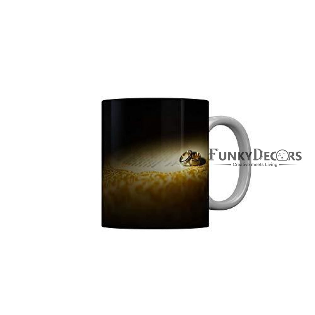 Funkydecors Happy Anniversary Ceramic Mug 350 Ml Multicolor Mugs