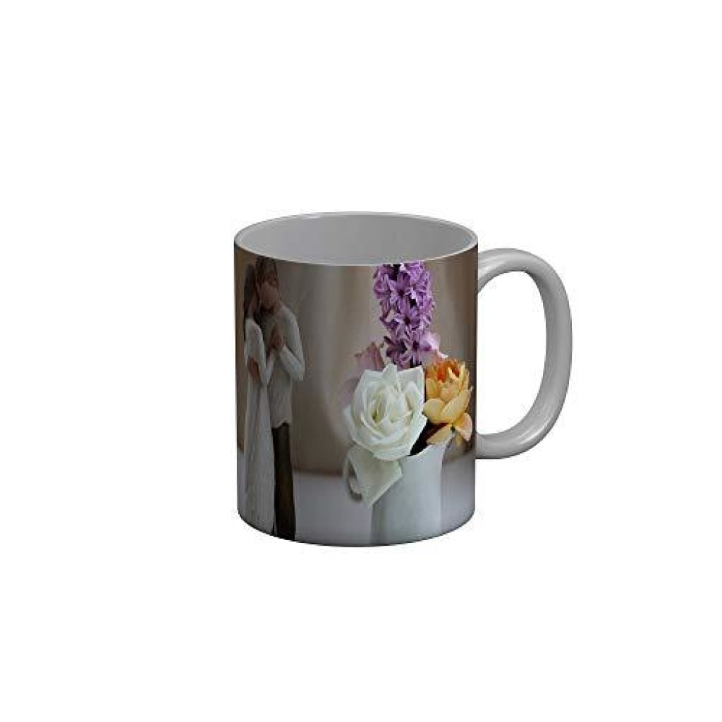 Funkydecors Happy Anniversary Ceramic Mug 350 Ml Multicolor Mugs