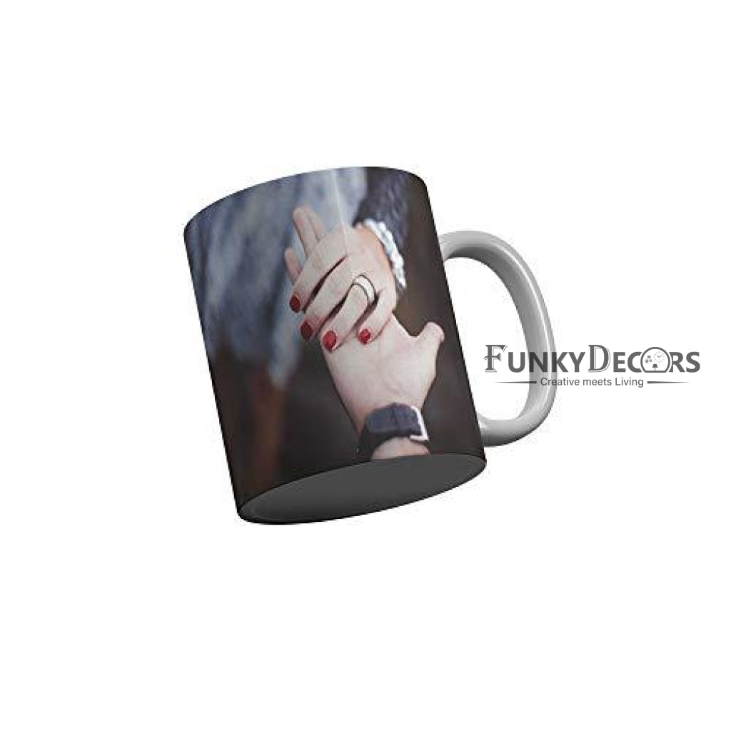Funkydecors Happy Anniversary Ceramic Mug 350 Ml Multicolor Mugs