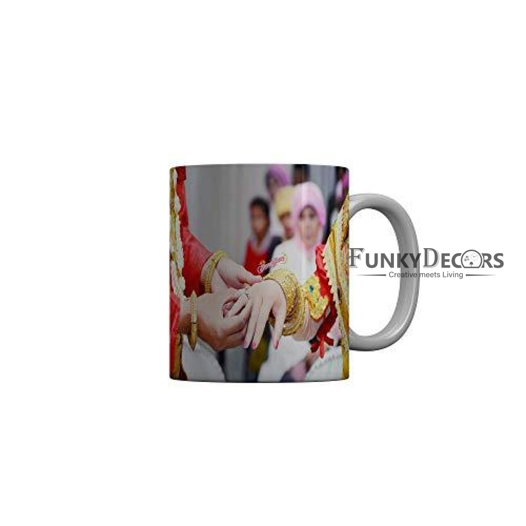 Funkydecors Happy Anniversary Ceramic Mug 350 Ml Multicolor Mugs