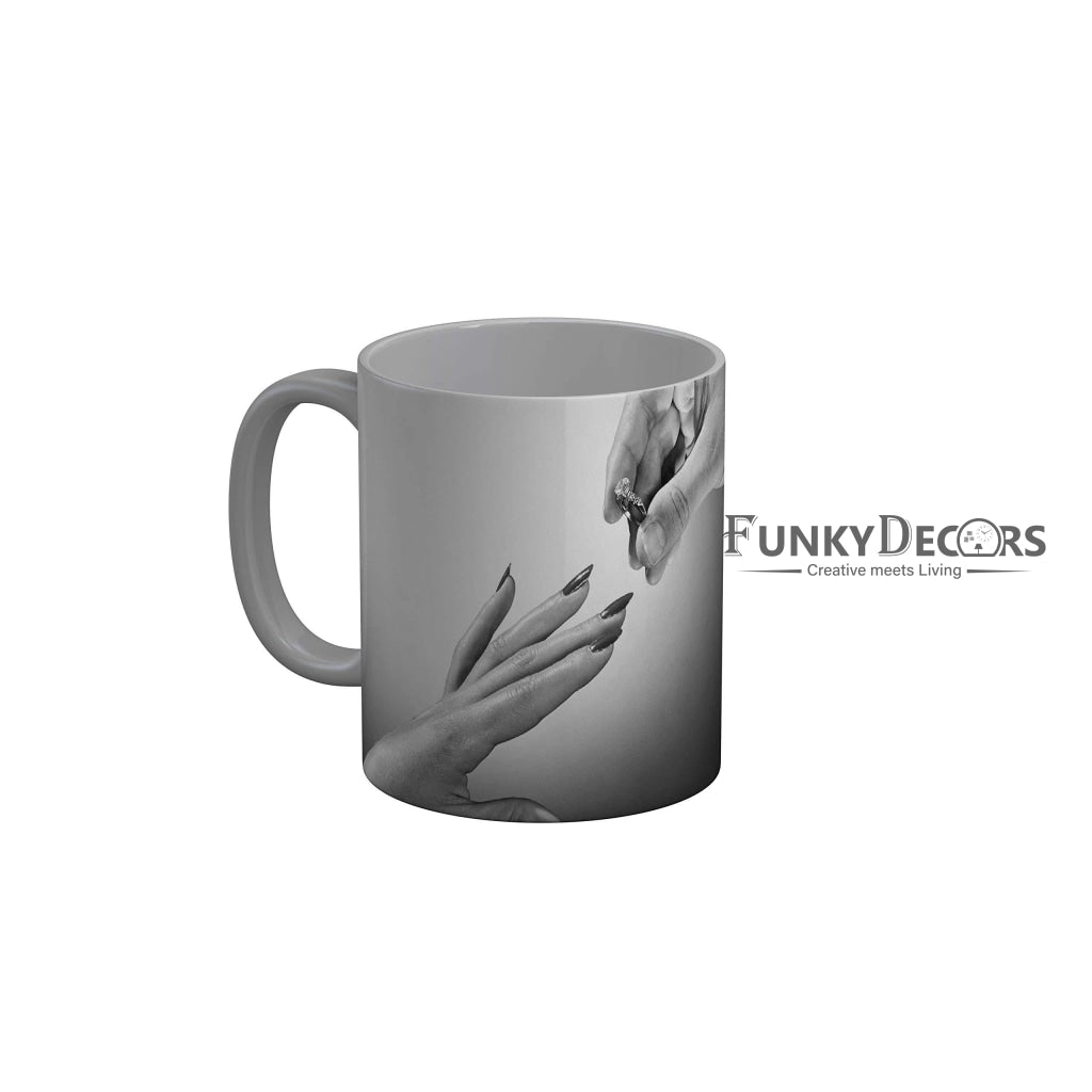 Funkydecors Happy Anniversary Ceramic Mug 350 Ml Multicolor Mugs