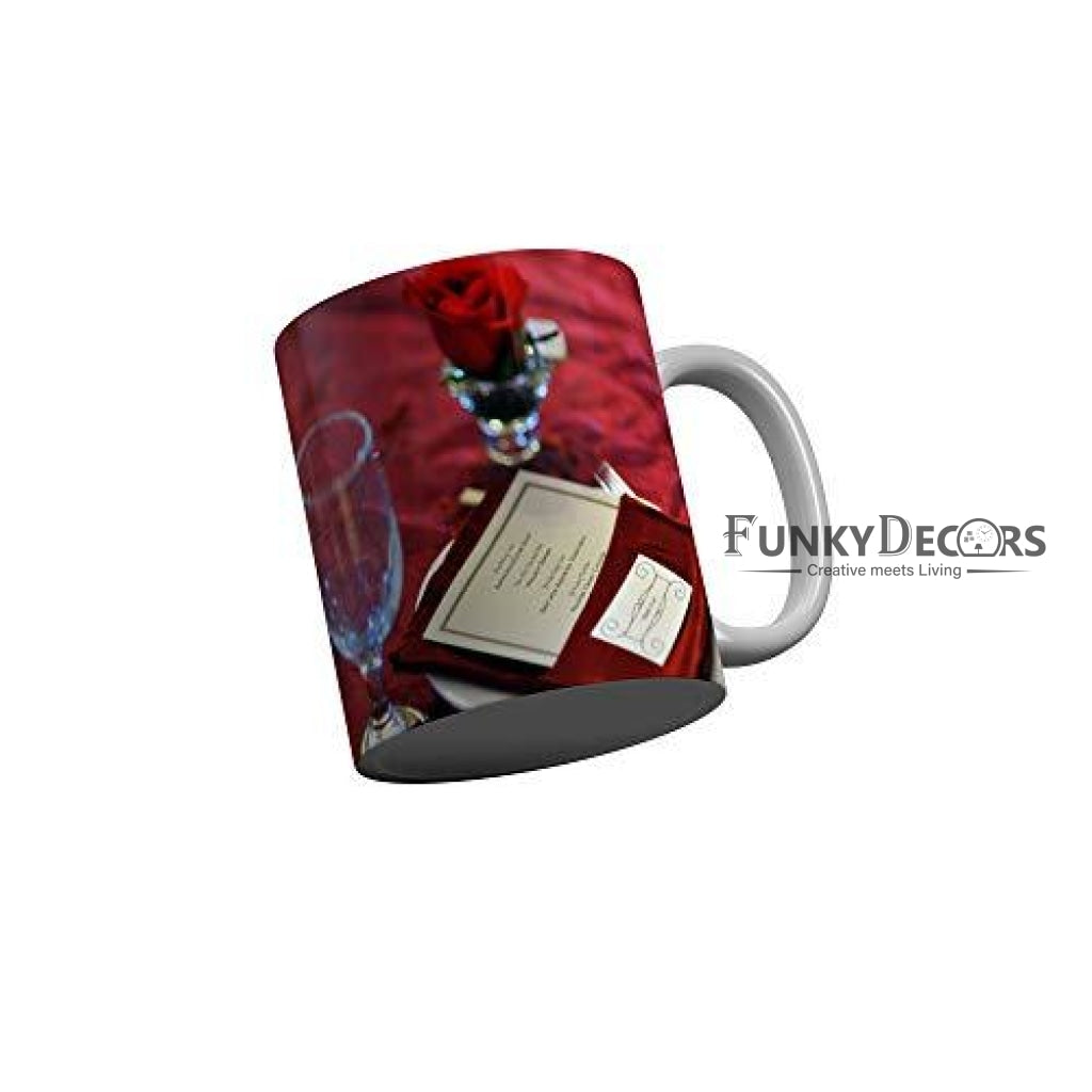 Funkydecors Happy Anniversary Ceramic Mug 350 Ml Multicolor Mugs