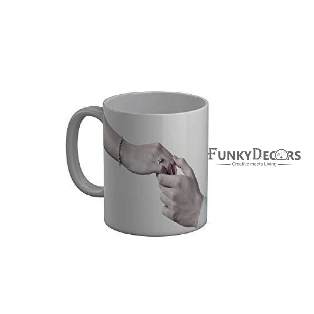 Funkydecors Happy Anniversary Ceramic Mug 350 Ml Multicolor Mugs