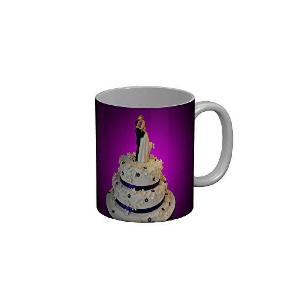 Funkydecors Happy Anniversary Ceramic Mug 350 Ml Multicolor Mugs