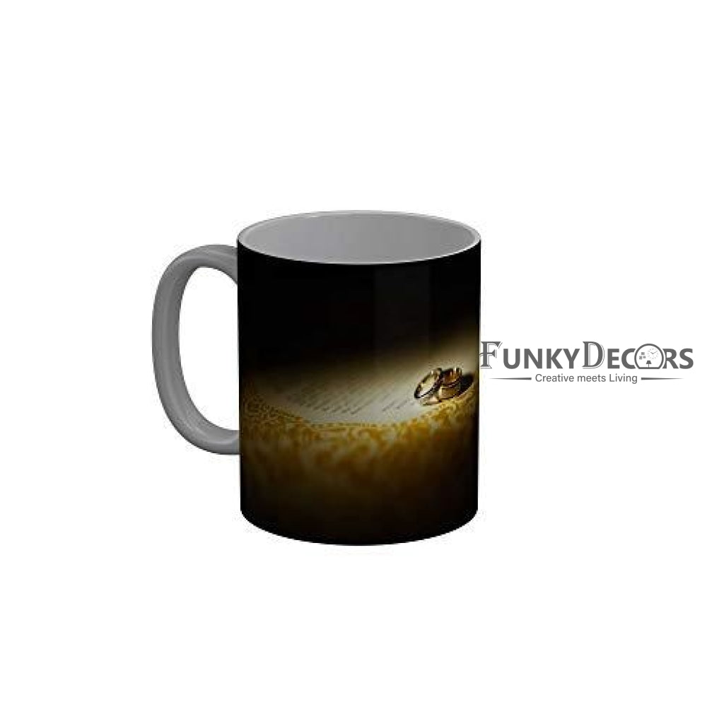 Funkydecors Happy Anniversary Ceramic Mug 350 Ml Multicolor Mugs
