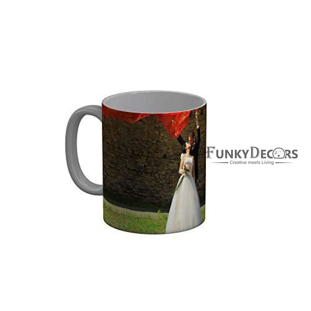 Funkydecors Happy Anniversary Ceramic Mug 350 Ml Multicolor Mugs