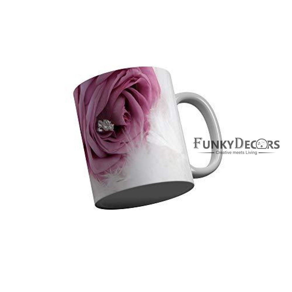 Funkydecors Happy Anniversary Ceramic Mug 350 Ml Multicolor Mugs