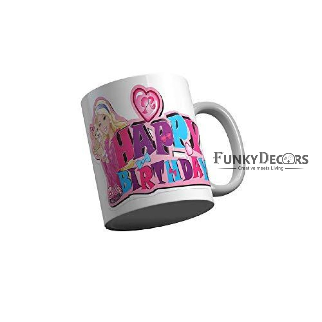 Funkydecors Happy Birtthday Wishes Gift Ceramic Mug 350 Ml Multicolor Mugs