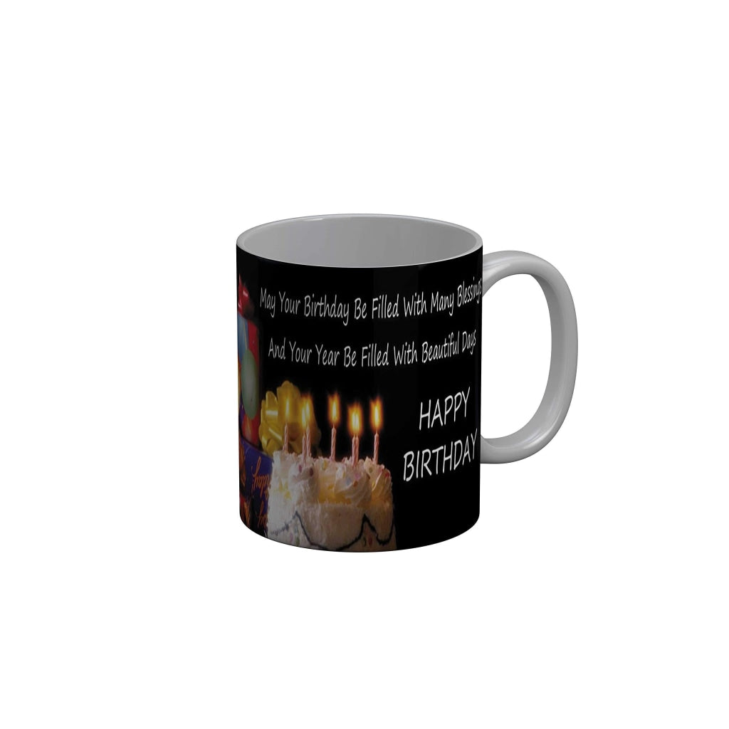 Funkydecors Happy Birtthday Wishes Gift Ceramic Mug 350 Ml Multicolor Mugs