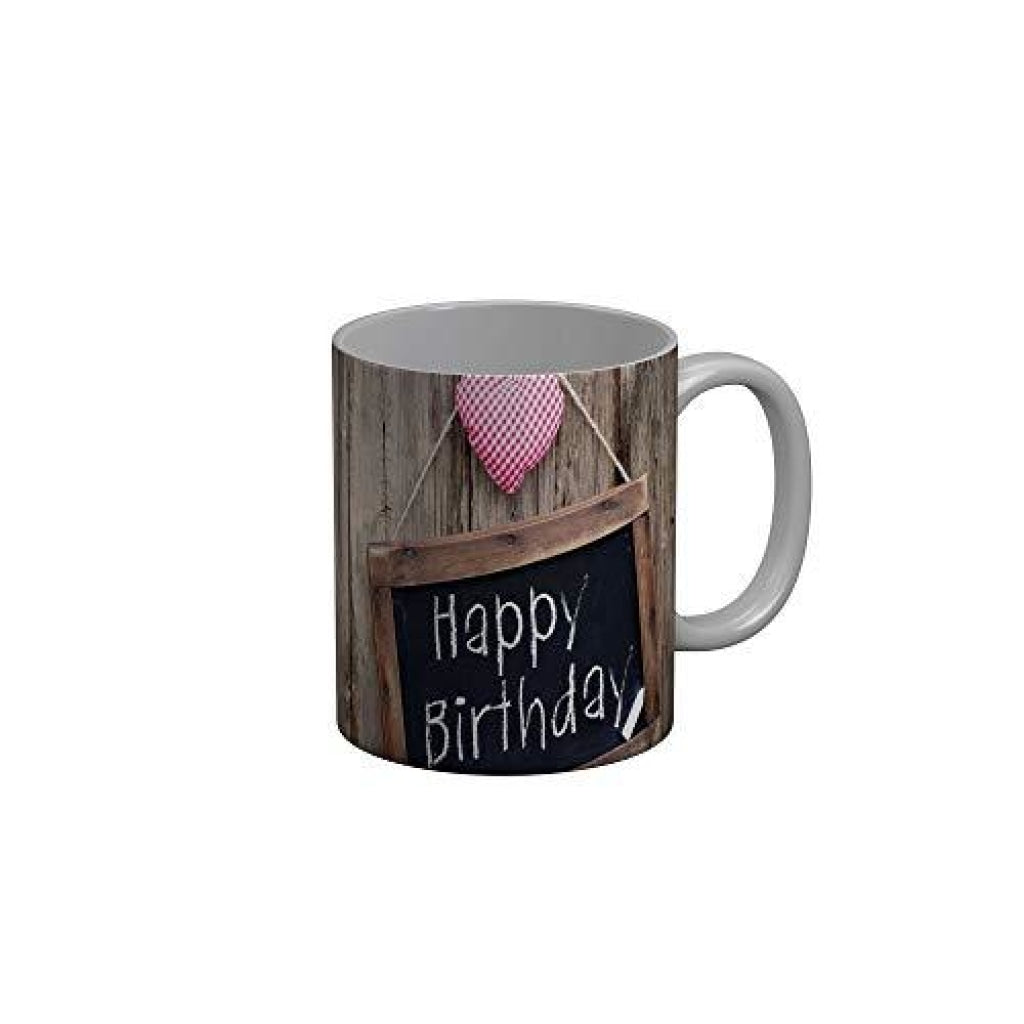 Funkydecors Happy Birtthday Wishes Gift Ceramic Mug 350 Ml Multicolor Mugs