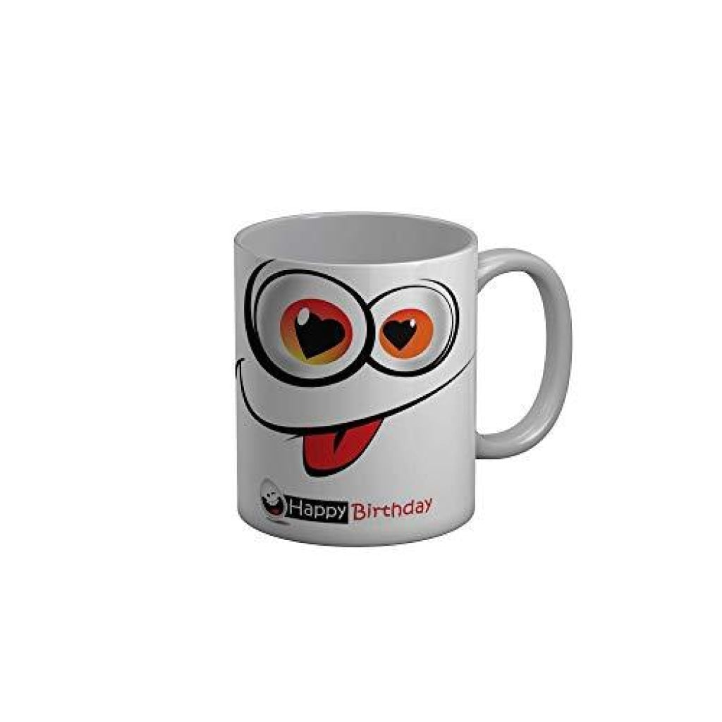 Funkydecors Happy Birtthday Wishes Gift Ceramic Mug 350 Ml Multicolor Mugs