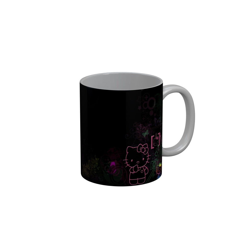 FunkyDecors Hello Kitty Black Cartoon Ceramic Coffee Mug