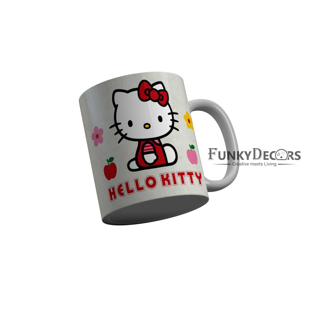 FunkyDecors Hello Kitty Cartoon Ceramic Coffee Mug