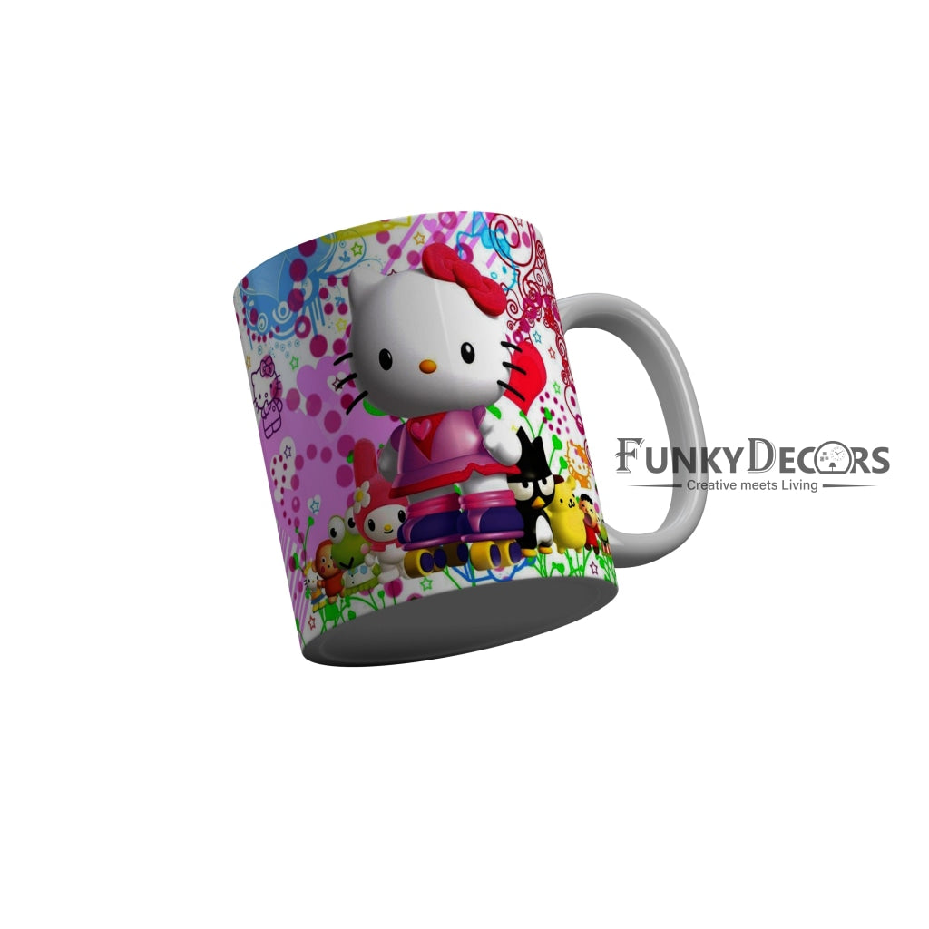 FunkyDecors Hello Kitty Cartoon Ceramic Coffee Mug