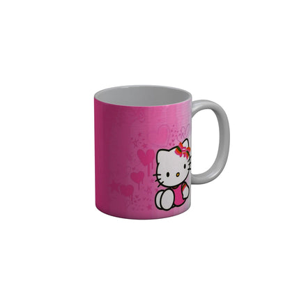 FunkyDecors Hello Kitty Pink Cartoon Ceramic Coffee Mug