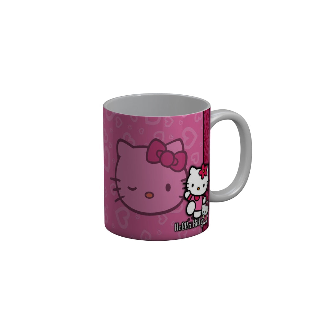 FunkyDecors Hello Kitty Pink Cartoon Ceramic Coffee Mug