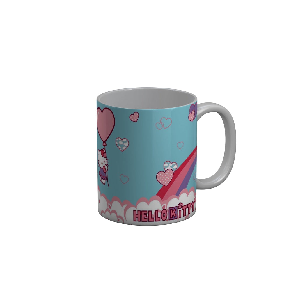 FunkyDecors Hello Kitty Rainbow Blue Cartoon Ceramic Coffee Mug