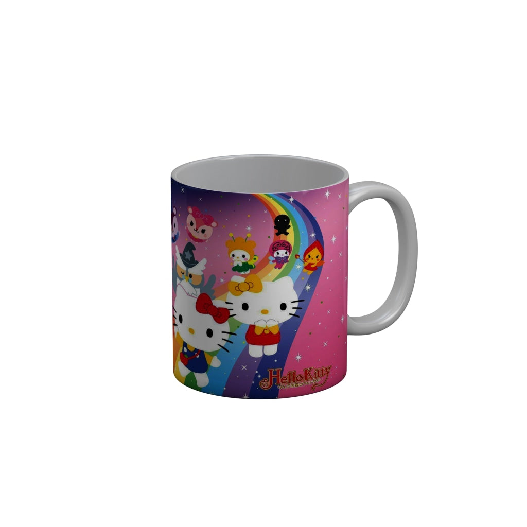 FunkyDecors Hello Kitty Rainbow Cartoon Ceramic Coffee Mug