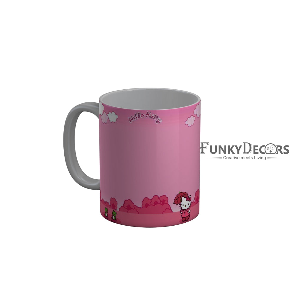 FunkyDecors Hello Kitty Rainy Season Cartoon Ceramic Coffee Mug